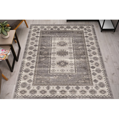 Piggott Oriental Beige/Grey Area Rug