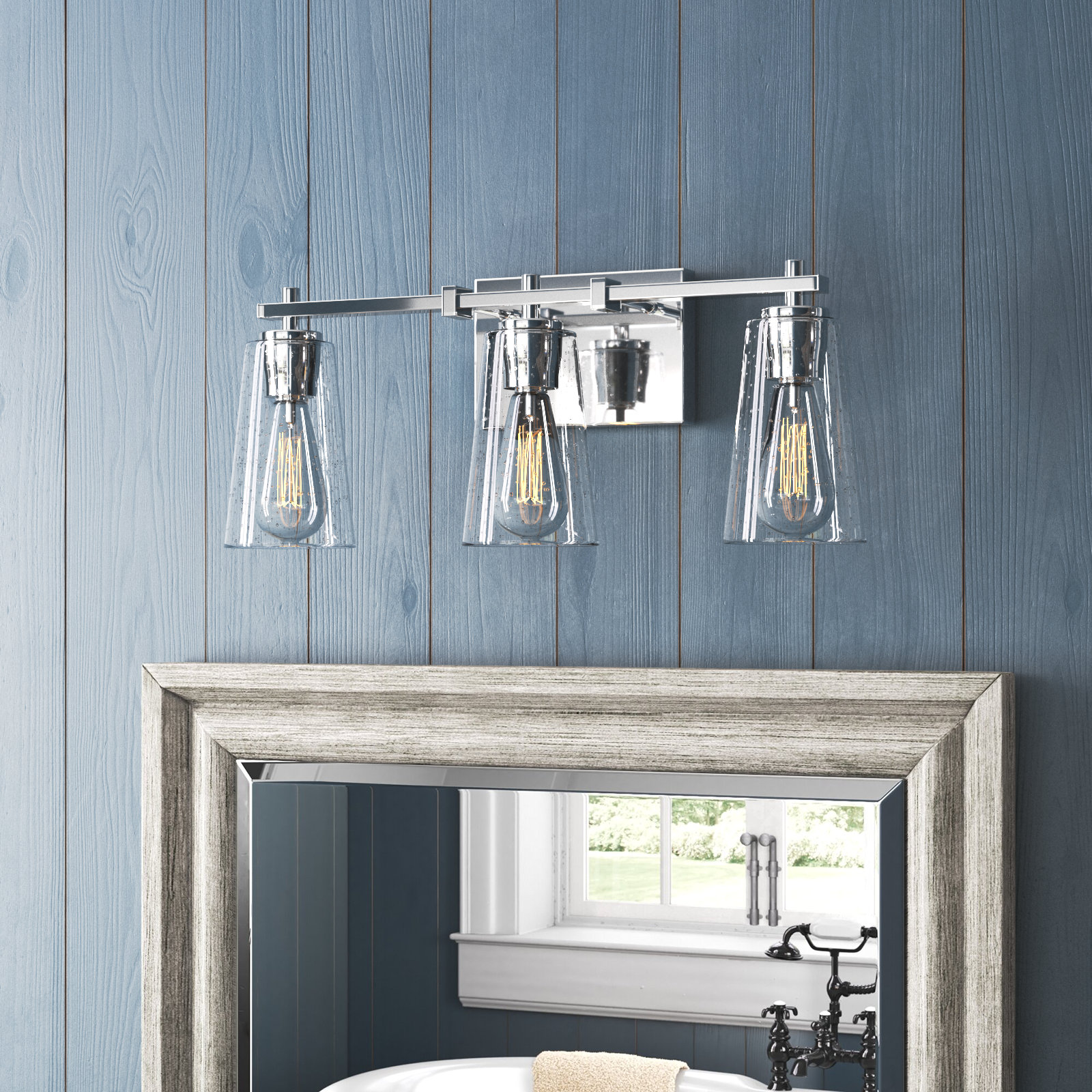 Noland 3-Light Vanity Light, Chrome