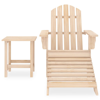 Levens Solid Wood Adirondack Chair with Table by Highland Dunes