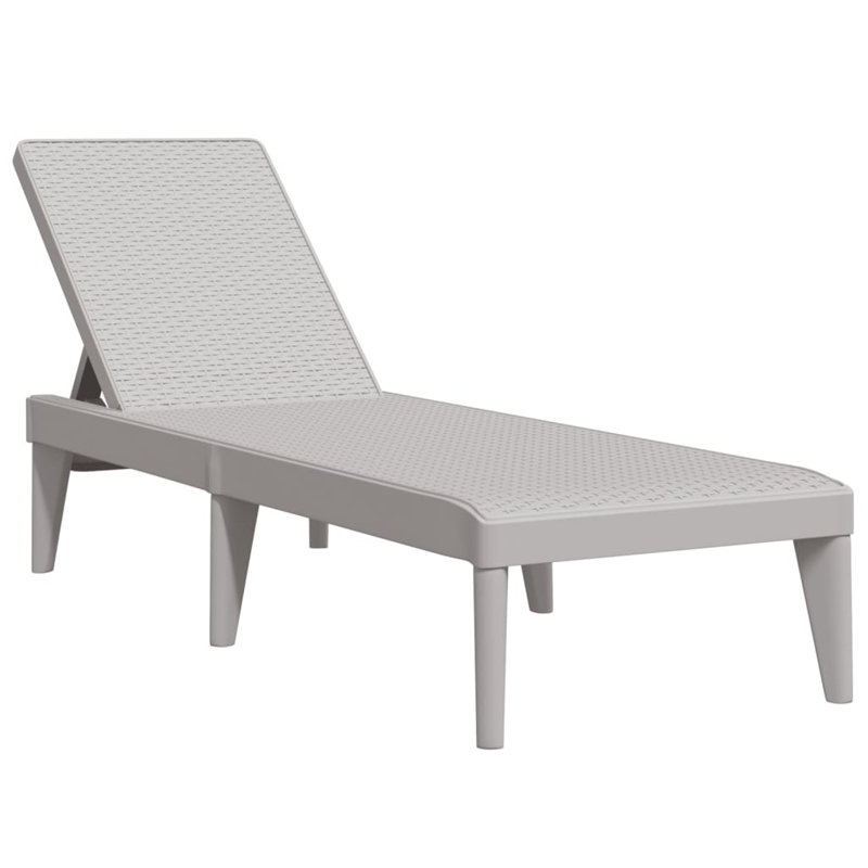 George Oliver Sun Lounger 73.2"X23.6"X11.4" PP, Gray