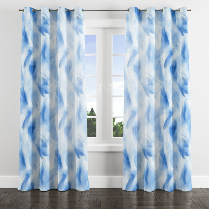 Abstract Velvet Curtains - Modern Bradi Grommet Curtain - 1 Panel, Gold Grommets, 52" W x 63" L