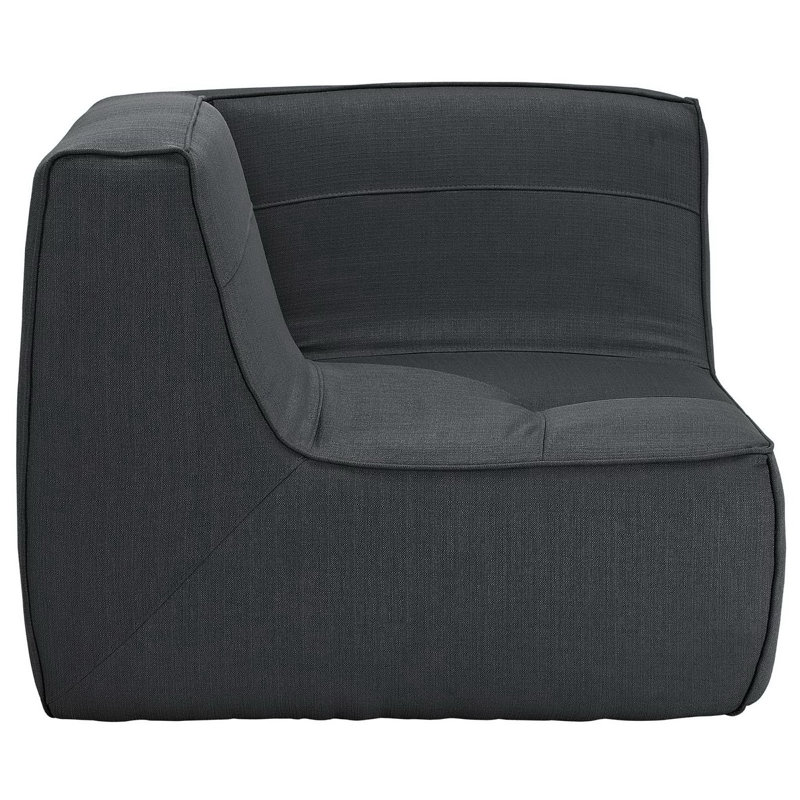 Canapé d'angle en tissu gris anthracite Align, Mélange de polyester gris anthracite