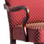 Fauteuil rouge - Structure en bois massif et fauteuil avec accoudoirs de construction pour un usage domestique