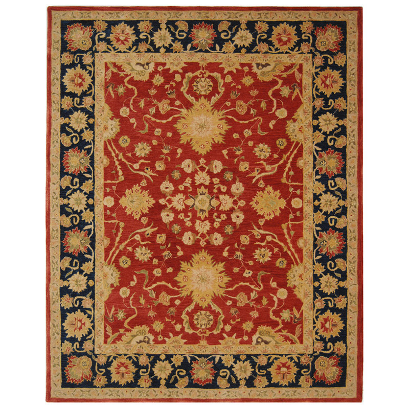 Tingley Hand Tufted Wool Pile Oriental Rug, Rectangle 9'6" x 13'6"