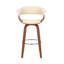 Tabouret de bar avec accoudoirs et dossier ouvert en similicuir Chagnon-63322137-63322140-63322136