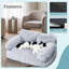 Cage pour chien pliable de style meuble, chenil d'intérieur robuste à monter soi-même avec crochets de suspension, table d'appoint en bois pour cage pour chien de petite et moyenne taille, brun rustique avec finition noire