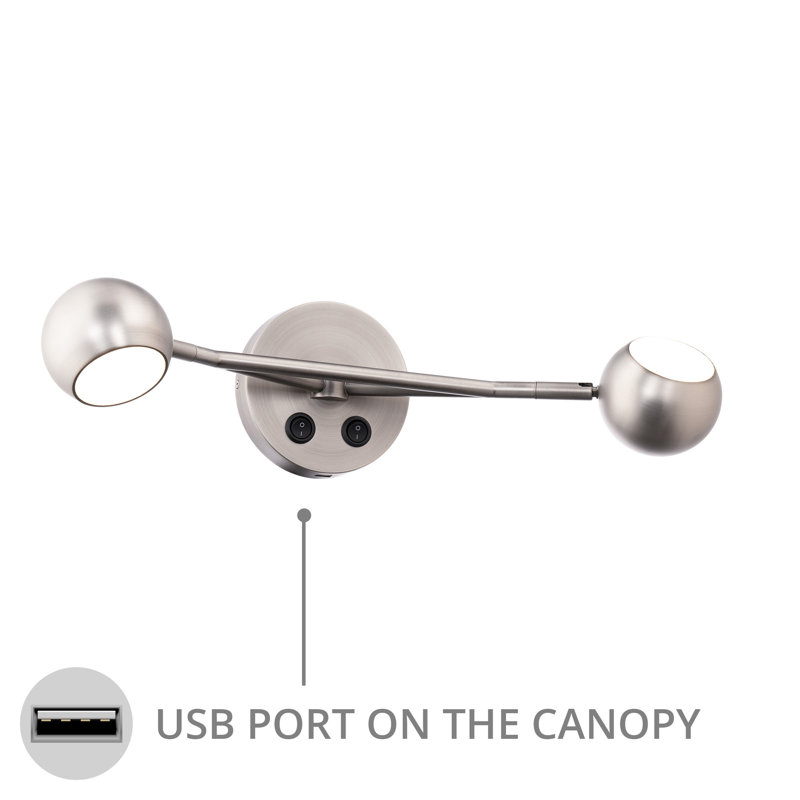Duplex 1 - Light LED Spotlight, Brushed Nickel