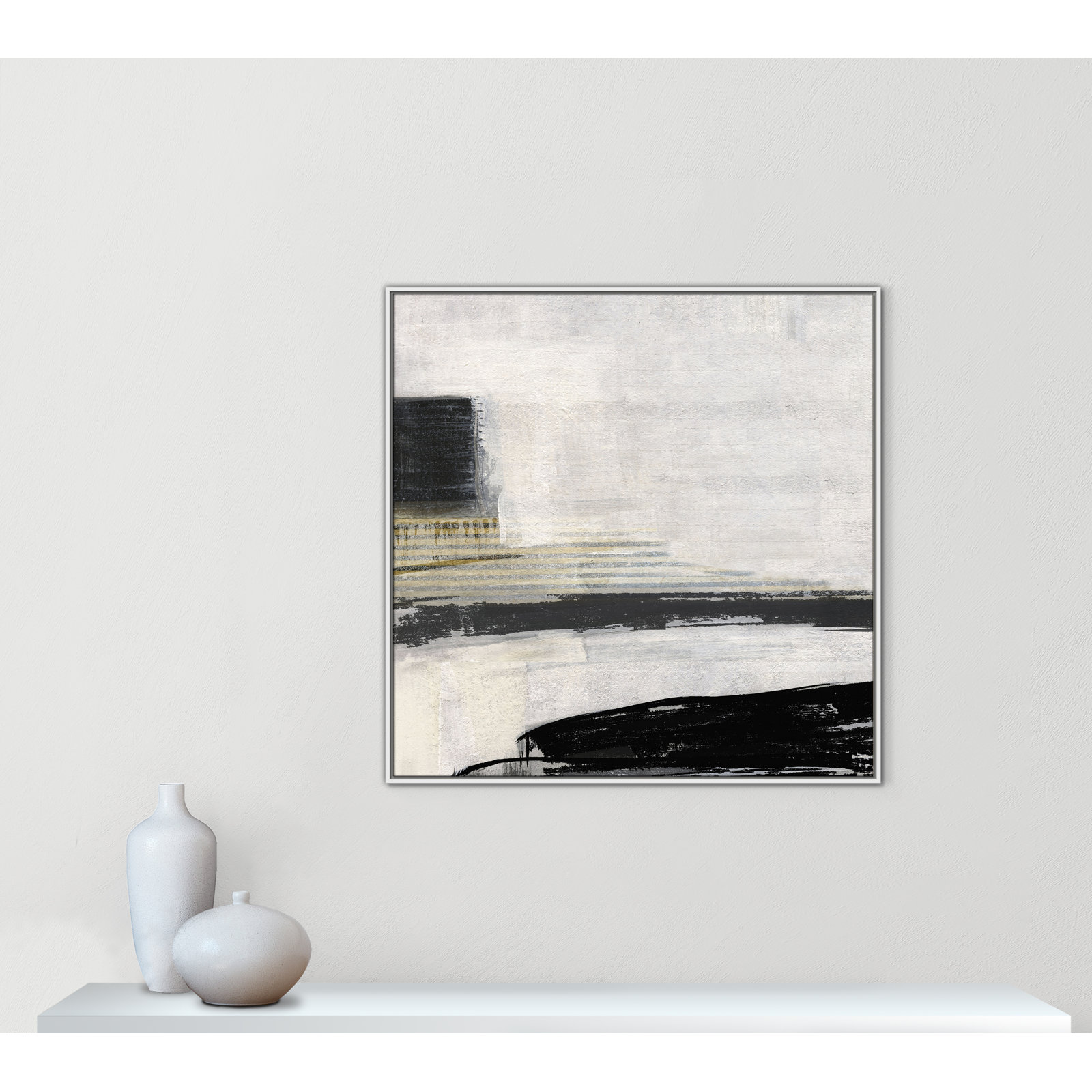 La Bande I Print by Sally Swatland, White, 41.5" H x 41.5" W