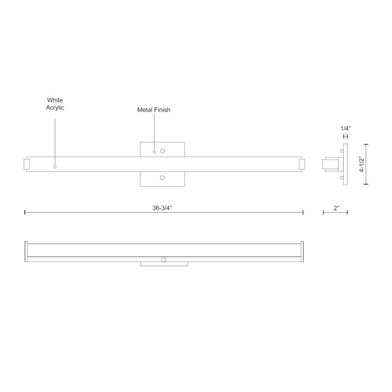 Latitude-Slim 1 - Light LED Bath Bar