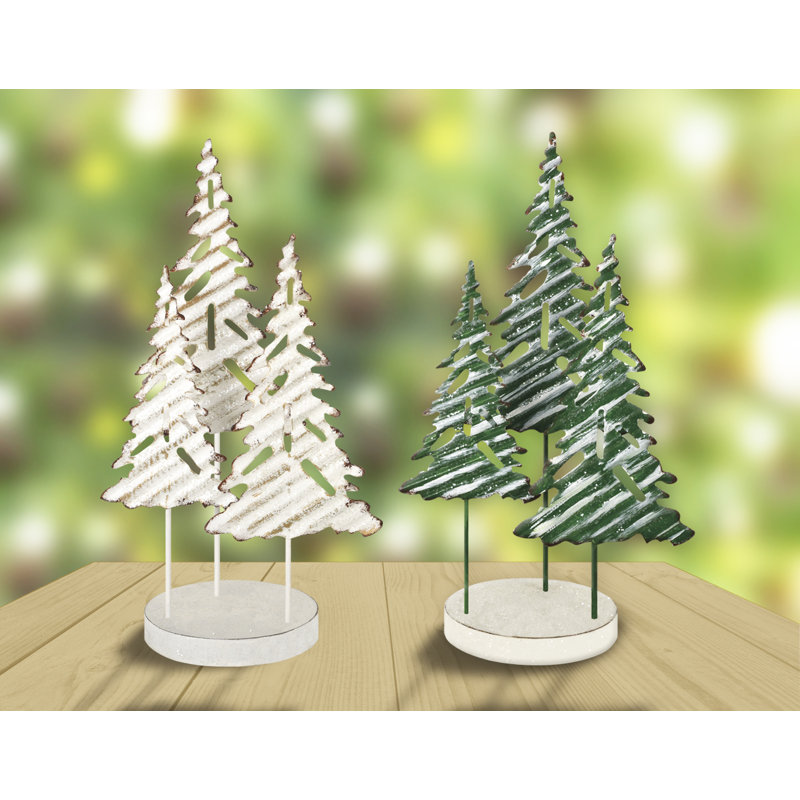 Ensemble de 2 tables d’arbres d’hiver