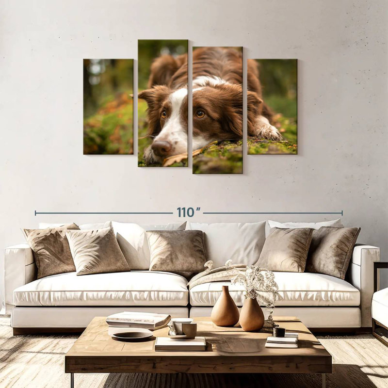 Brampt Lovable Border Collie, 48" H x 75" W