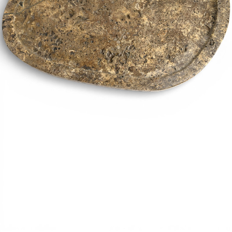 Posey Gray Travertine Organic Shaped Platter