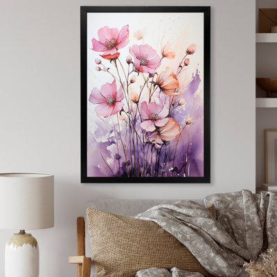 Corail coquelicot Meadows II - coquelicots, art mural