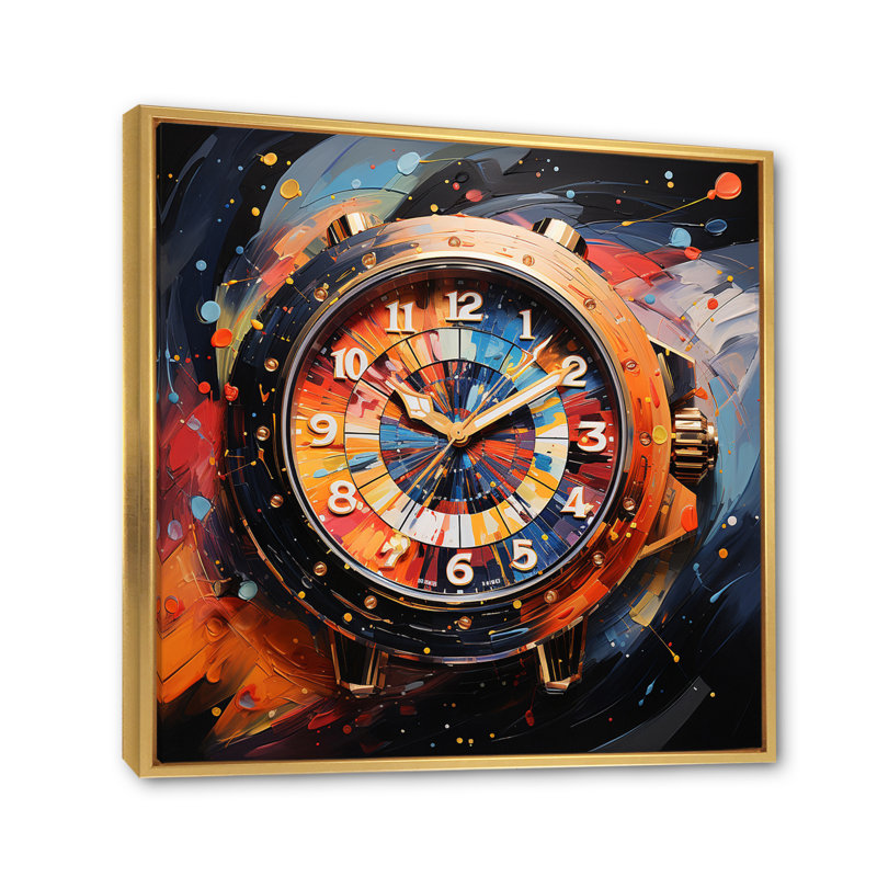Luxury Luxury Diamond Dusk III - Fashion, reproduction d'art mural, H 36 po x l 36 po x P 1,5 po, Cadre flottant doré