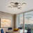 8-light Modern Led Ceiling Light Semi Flush Mount With Remote