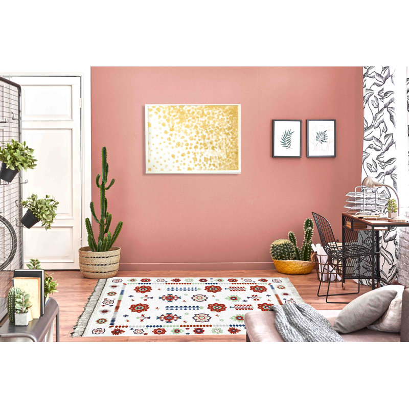 Simmonds Floral Flatweave 100cm X 150cm Area Rug