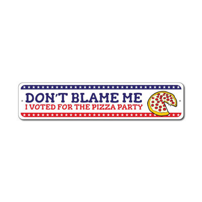 Pizza Party Custom Aluminum Sign