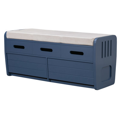 Trexm Stylish Living Room Storage Bench