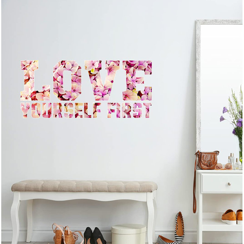 Text & Numbers Non-Wall Damaging Wall Decal, 15" H x 33" W