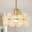 1 - Light Dimmable Single Pendant With 5 Glass Petal Shade-1083432093
