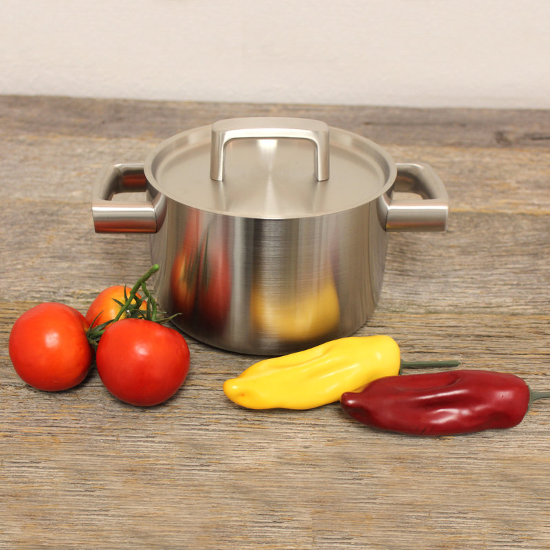 Ron 12" Stainless Steel 5-Ply Covered Dutch Oven