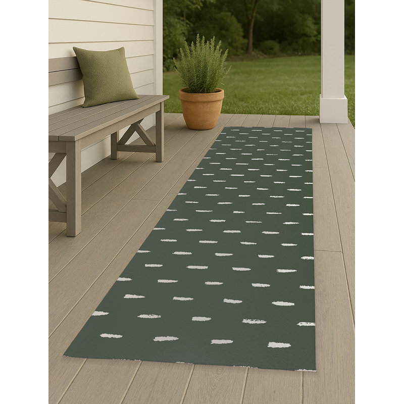 Long Drop Non-Slip Outdoor Rug, Runner 2'6" x 8'