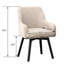 Fauteuil capitonné beige Bomer