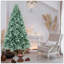Arbre de Noël bleu / vert teinté en PE / PVC - 1390 pointes, branches articulées, aspect naturel, support en métal stable, décoration des Fêtes facile à assembler-1203887038-1203887036