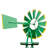 Haghni Rust Resistant Abstract Windmill-299249635
