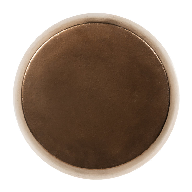 Provenance Signature Outdoor Round Side Table, Ore/Gold