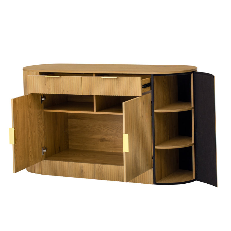 Constance 55.1'' Sideboard With 3 Doors, Brown