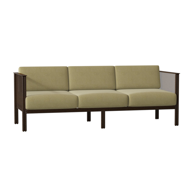 Canapé de patio Jax, Brun châtaigne, Sunbrella® Spectrum denim