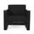 Lovely Club Chair - Aluminum Construction, Water- Upholstery, Slat Flair Black Frame, Cushions, Seat, 26.89"D