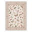 Tapis d'intérieur beige / vert / rose lavable à la machine Adonis Seraph avec envers antidérapant-927433147