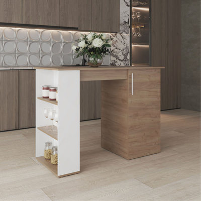 Îlot de cuisine, 1 porte, 5 tablettes