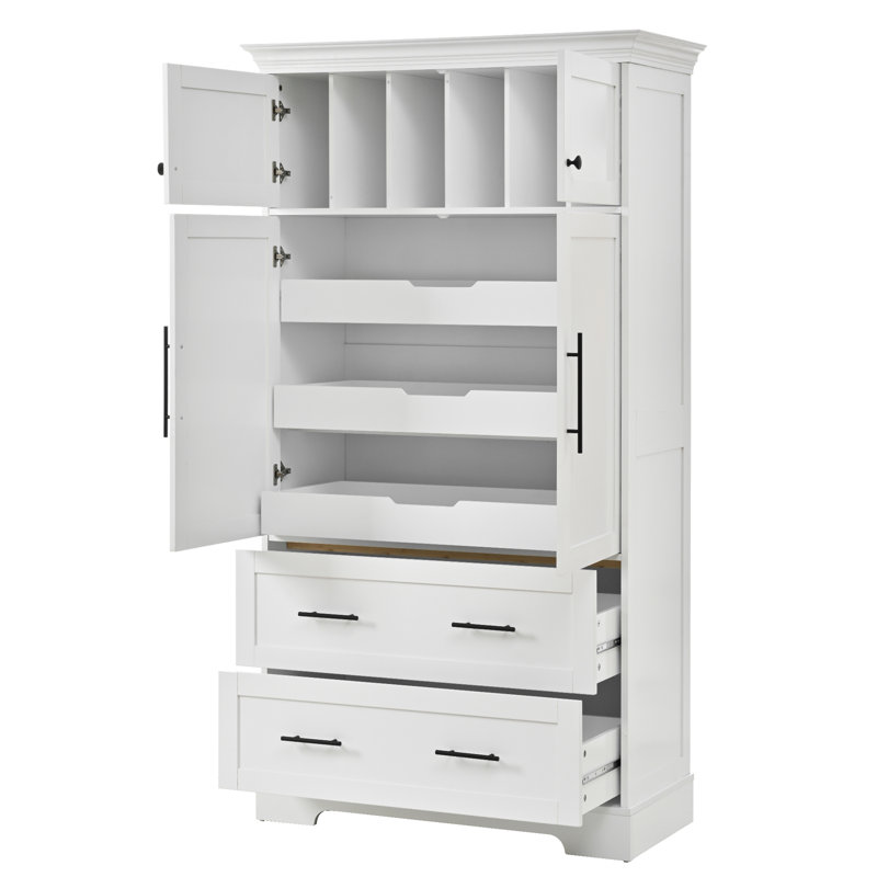 Armoire de rangement Farmhouse, Blanc