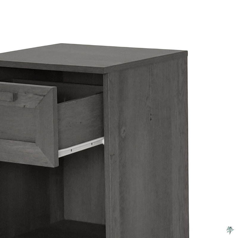 Table de chevet à 1 tiroir, Gris