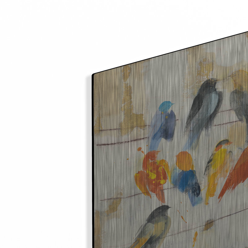 Art mural en métal «Town Meeting» par Albena Hristova, H 16 po x l 24 po