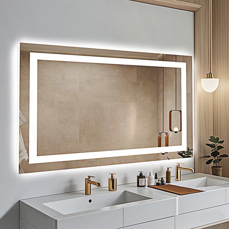 Miroir de salle de bain sans cadre à DEL, miroir intelligent, 24,05 po x 40,05 po 
