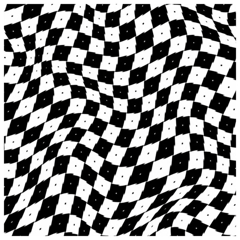 Wavy Checkered Pattern Double Sided Throw Pillows, 20 x 20 inches