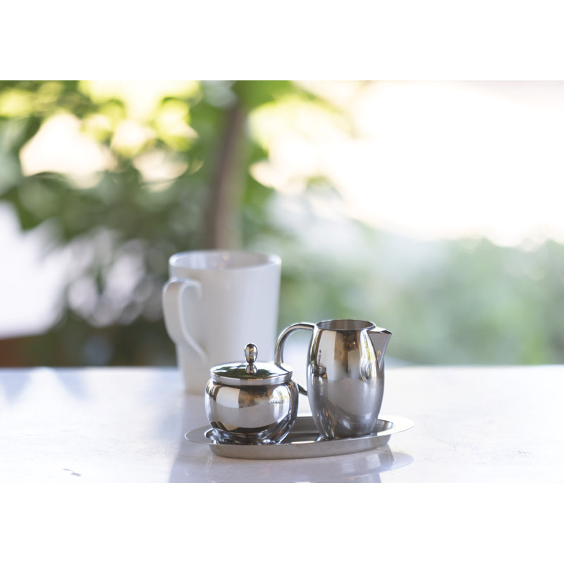 Stainless Steel Sugar and Creamer Set