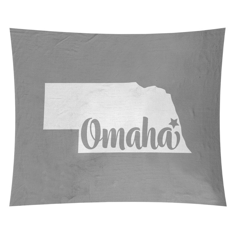 Tapisserie Omaha Nebraska, H 27,5 po x l 37,5 po, Gris