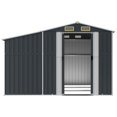 Brysin Garden Shed 277x279x179 cm Galvanised Steel