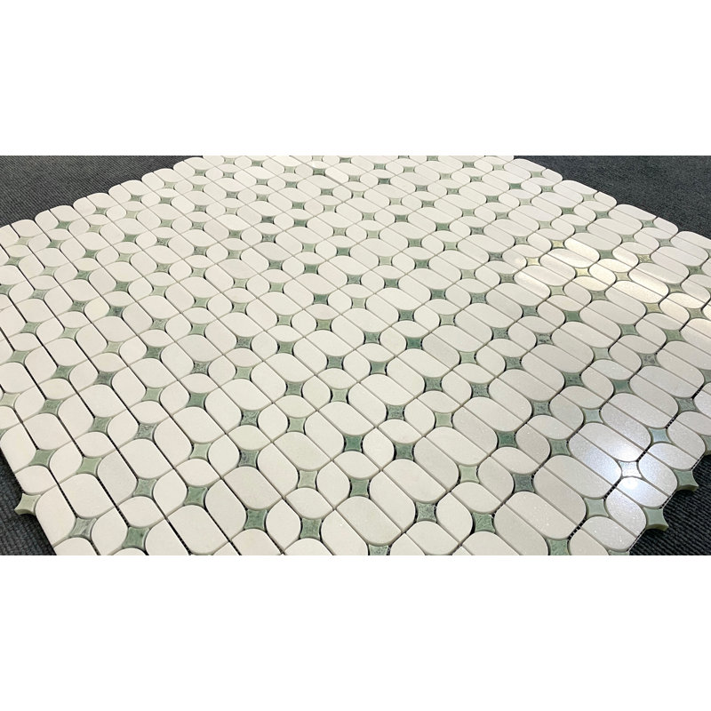 Carrelage mural en marbre blanc et vert Ming