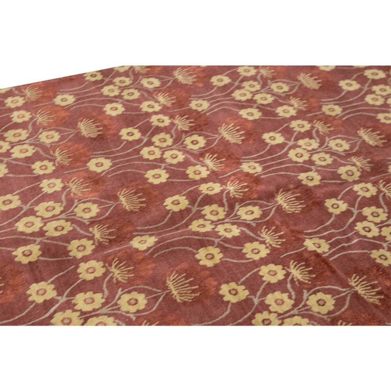 Handmade Silk and Wool Area Rug