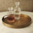 Kokoro Etched Round Tray-Brass