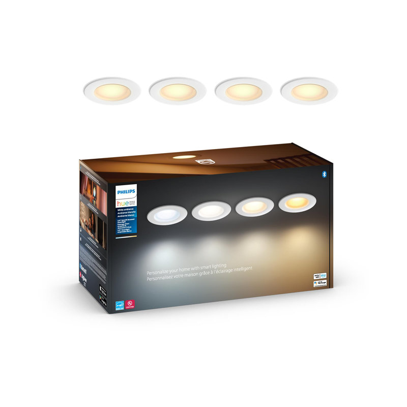 Philips Hue White Ambiance 5/6" High Lumen Downlights - 4 Pack