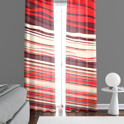 Paire de rideaux semi-transparents en polyester Akxel