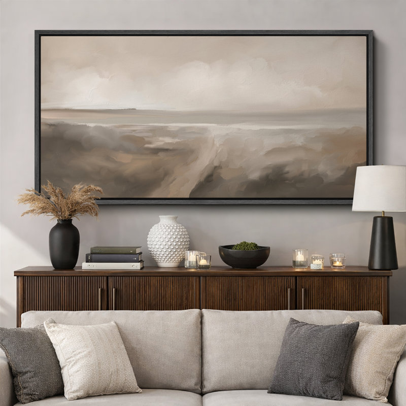Green Tunes, art abstrait de paysage brun, photos murales neutres en sourdine, impression numérique sur toile giclée sur toile