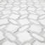 Calabria Frost Grid 12 in. x 12 in. Polished Marble Mosaic Floor and Wall Tile